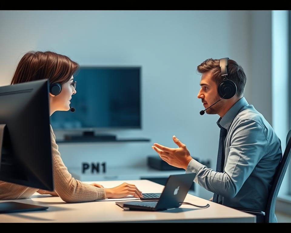 A well-equipped customer support professional sits at a modern desk, assisting a client with an IPTV-related issue. Soft, even lighting illuminates their focused expressions, while a clean, minimalist office space provides a professional backdrop. The support agent's body language conveys a sense of attentiveness and problem-solving, creating an atmosphere of reliable, high-quality customer service. The scene captures the essence of dedicated, around-the-clock IPTV support. A well-equipped customer support professional sits at a modern desk, assisting a client with an IPTV-related issue. Soft, even lighting illuminates their focused expressions, while a clean, minimalist office space provides a professional backdrop. The support agent's body language conveys a sense of attentiveness and problem-solving, creating an atmosphere of reliable, high-quality customer service. The scene captures the essence of dedicated, around-the-clock IPTV support.